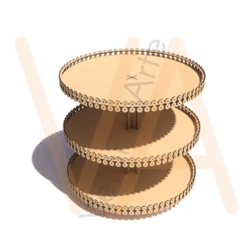 Vetor para CNC Laser - Torre Bandeja Pérola - em MDF 03mm