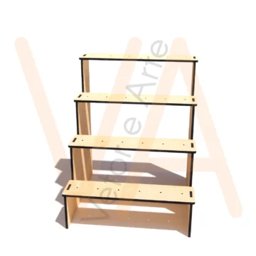 Vetor para CNC Laser - Escadinha Pirulito - em MDF 02,8mm - Imagem 2