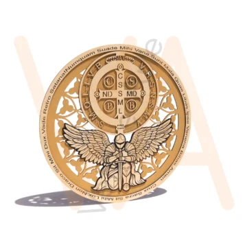 Vetor para CNC Laser - Medalha Religiosa - em MDF 03mm