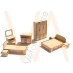 Vetor para CNC Laser - Quarto da Barbie - em MDF 03mm