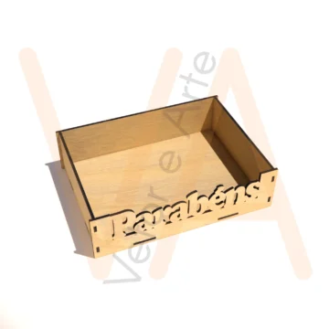 Vetor para CNC Laser - Bandeja Parabéns