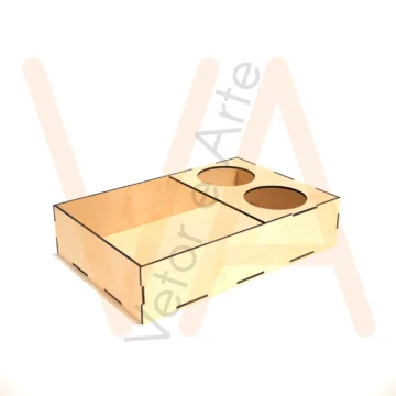 Vetor para CNC Laser - Bandeja Petiskos - em MDF 03mm - Imagem 2