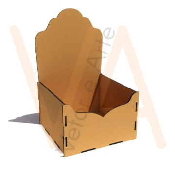 Vetor para CNC Laser - Cachepô Estilizado - em MDF 03mm