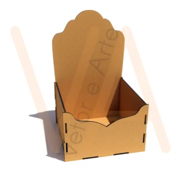 Vetor para CNC Laser - Cachepô Estilizado - em MDF 03mm - Imagem 2