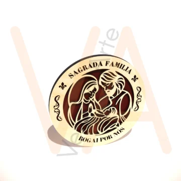 Vetor para CNC Laser - Medalha Sagrada Família
