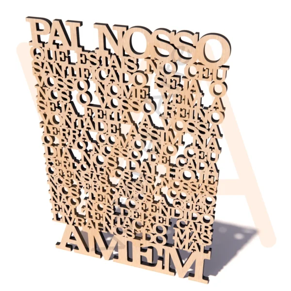 Vetor para CNC Laser - Oração – Pai Nosso - em MDF 06mm