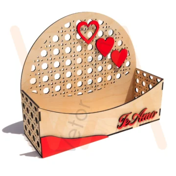 Vetor para CNC Laser - Caixa Com Detalhes - em MDF 03mm