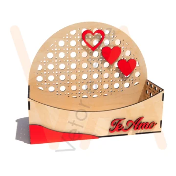 Vetor para CNC Laser - Caixa Com Detalhes - em MDF 03mm - Imagem 2