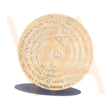 Vetor para CNC Laser - Quadro Pai Nosso - em MDF 06mm - Imagem 2