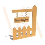 Vetor para CNC Laser - Placa Porta Jardinagem - em MDF 03mm