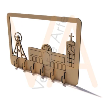 Vetor para CNC Laser - Porta Chaves – Aparecida - em MDF 03mm