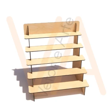 Vetor para CNC Laser - Expositor Escadinha 2,5mm - em MDF 02,5mm - Imagem 2