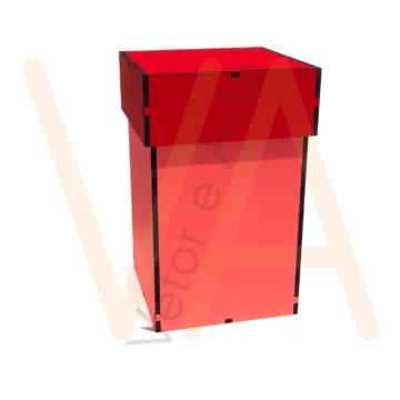 Vetor para CNC Laser - Caixinha acrílico 2mm - em Acrilico 02mm
