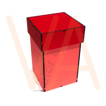 Vetor para CNC Laser - Caixinha acrílico 2mm - em Acrilico 02mm - Imagem 2