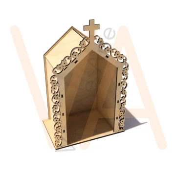 Vetor para CNC Laser - Oratório Floral - em MDF 03mm - Imagem 2
