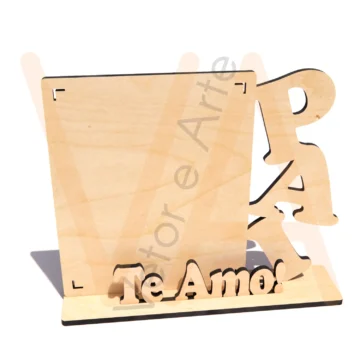 Vetor para CNC Laser - Retrato Pai Te Amo! - em MDF 03mm