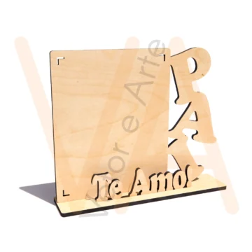 Vetor para CNC Laser - Retrato Pai Te Amo! - em MDF 03mm - Imagem 2
