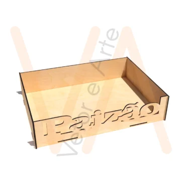 Vetor para CNC Laser - Bandeja do paizão G - em MDF 03mm - Imagem 2