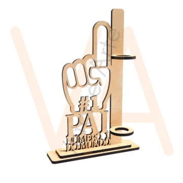 Vetor para CNC Laser - Porta Caneta Pai Nº1 (2,5mm) - em MDF 02,5mm