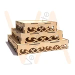 Vetor para CNC Laser - Trio de Bandejas para Doces - em MDF 03mm