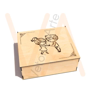 Vetor para CNC Laser - Caixa Amorzinho Grande - em MDF 03mm