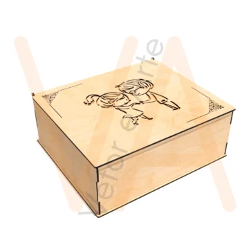 Vetor para CNC Laser - Caixa Amorzinho Grande - em MDF 03mm - Imagem 2