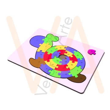 Vetor para CNC Laser - Quebra-Cabeça – Caracol - em MDF 03mm - Imagem 2