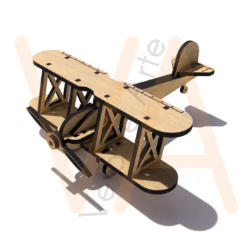 Vetor para CNC Laser - Avião Monoposto - em MDF 03mm - Imagem 2
