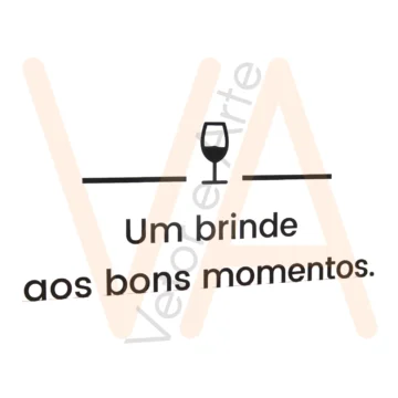 Vetor para CNC Laser - Quadro Um Brinde aos momentos - em MDF 03mm - Imagem 2