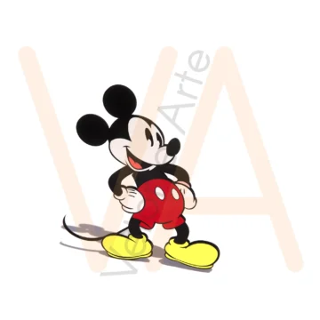 Vetor para CNC Laser - Michey Mouse 01 - em MDF 03mm - Imagem 2