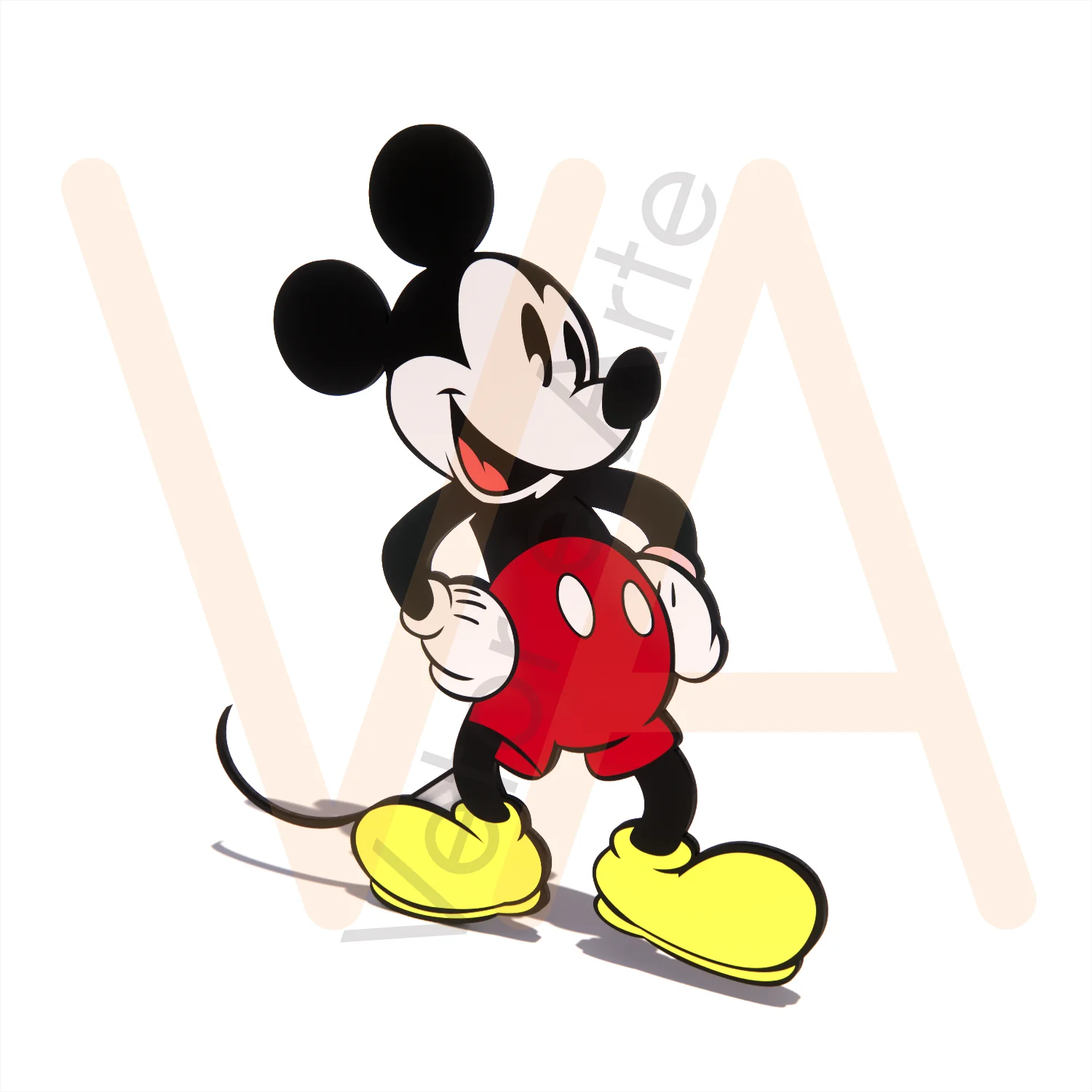 Vetor para CNC Laser - Michey Mouse 01 - em MDF 03mm - Imagem 3