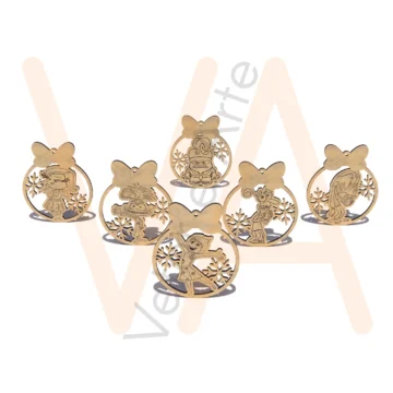Vetor para CNC Laser - Bolinhas de Natal – Simples – Emoções - em MDF 03mm