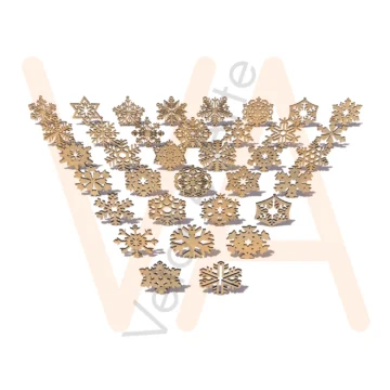 Vetor para CNC Laser - Bolinhas de Natal – Simples – Flocos de Neve - em MDF 03mm