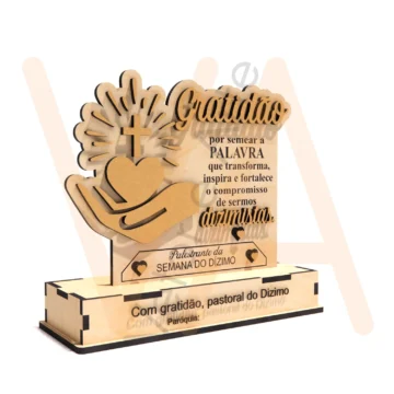 Vetor para CNC Laser - Gratidão Dizimista - em MDF 03mm