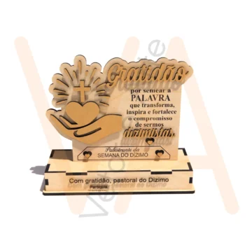 Vetor para CNC Laser - Gratidão Dizimista - em MDF 03mm - Imagem 2
