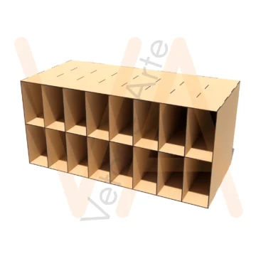 Vetor para CNC Laser - Nicho Retangular - em MDF 03mm - Imagem 2