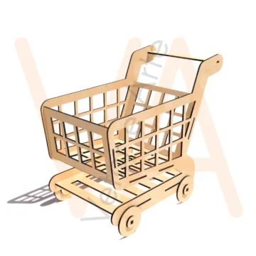 Vetor para CNC Laser - Carrinho de Compras Infantil - em MDF 06mm