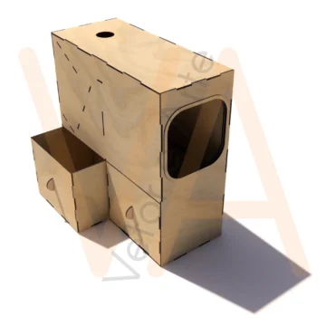 Vetor para CNC Laser - Soprador De Sementes Para Pássaros - em MDF 03mm - Imagem 2