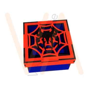 Vetor para CNC Laser - Caixinha Spiderman - em MDF 03mm - Imagem 2