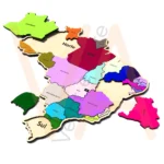 Vetor para CNC Laser - Quebra-Cabeça – Mapa do Brasil - em MDF 03mm