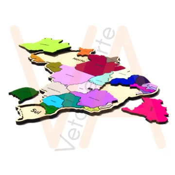 Vetor para CNC Laser - Quebra-Cabeça – Mapa do Brasil - em MDF 03mm - Imagem 2