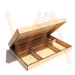Vetor para CNC Laser - Caixa Articulada com Divisorias - em MDF 03mm