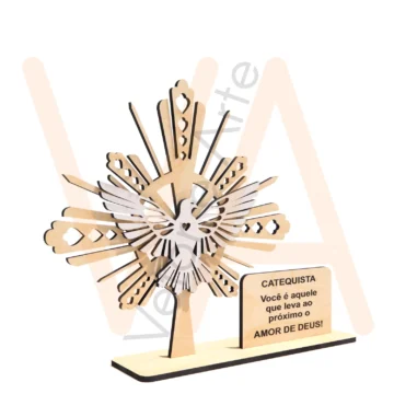 Vetor para CNC Laser - Lembrança Catequese Espirito Santo - em MDF 03mm