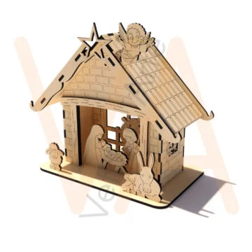 Vetor para CNC Laser - Presépio em Camadas - em MDF 03mm - Imagem 2