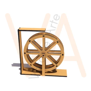 Vetor para CNC Laser - Roda de água - em MDF 03mm - Imagem 2
