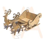 Vetor para CNC Laser - Trenó Com Henas - em MDF 03mm