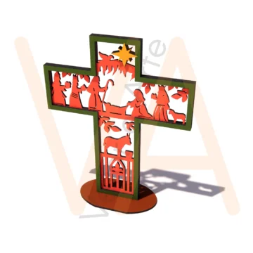 Vetor para CNC Laser - Crucifixo Presépio