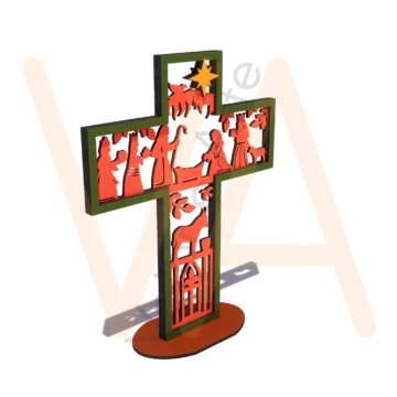 Vetor para CNC Laser - Crucifixo Presépio