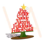Vetor para CNC Laser - Árvore Desejos de Natal - em MDF 03mm