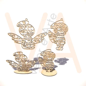 Vetor para CNC Laser - Anjinho, Santo Anjo